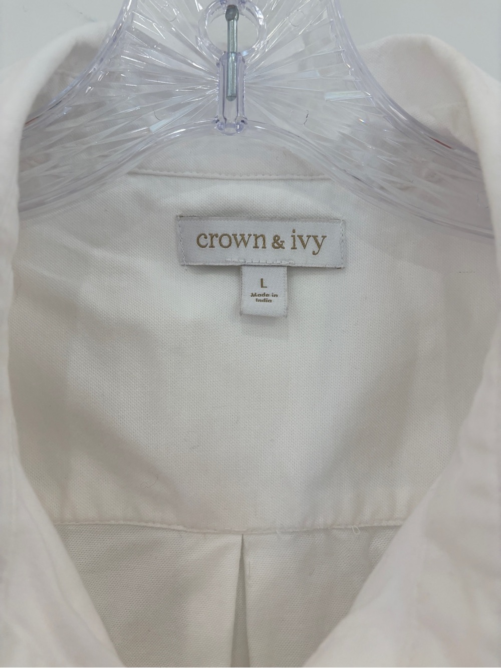 crown & ivy White Long-Sleeve Shirt Dress - Picture 3 of 3